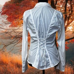 Vintage NWOT Guess White Women's Blouse Shirt